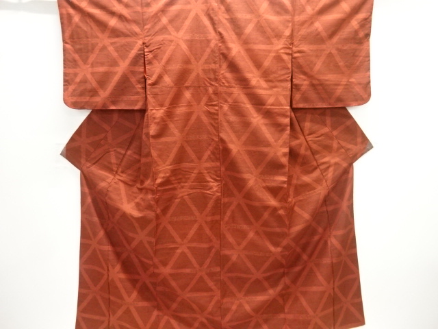 JAPANESE KIMONO / ANTIQUE KIMONO / SILK / TSUMUGI / FLOWER
